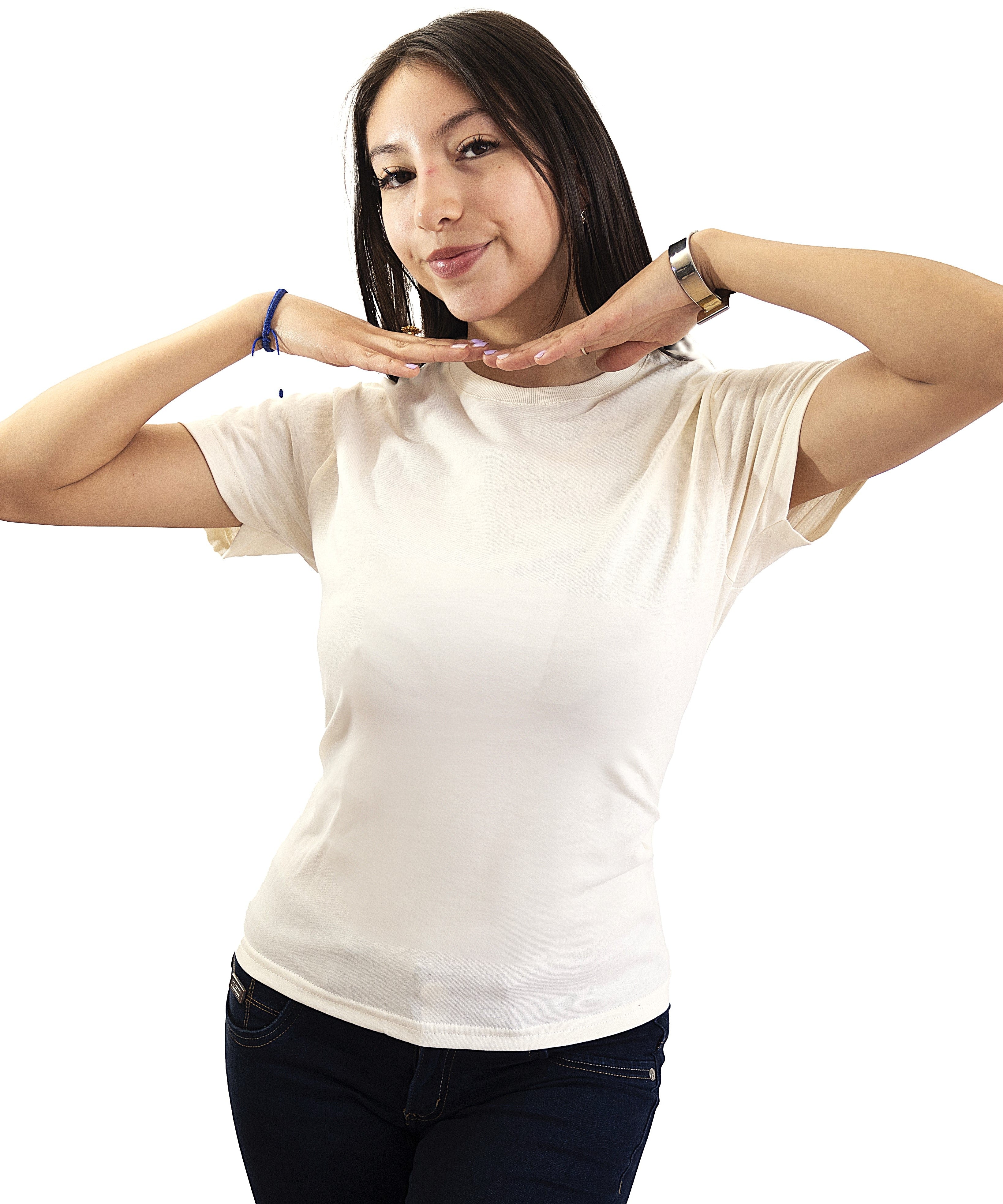 Blusa Cuello Redondo Dama PLATINUM - Playeras King Blusa Cuello Redondo