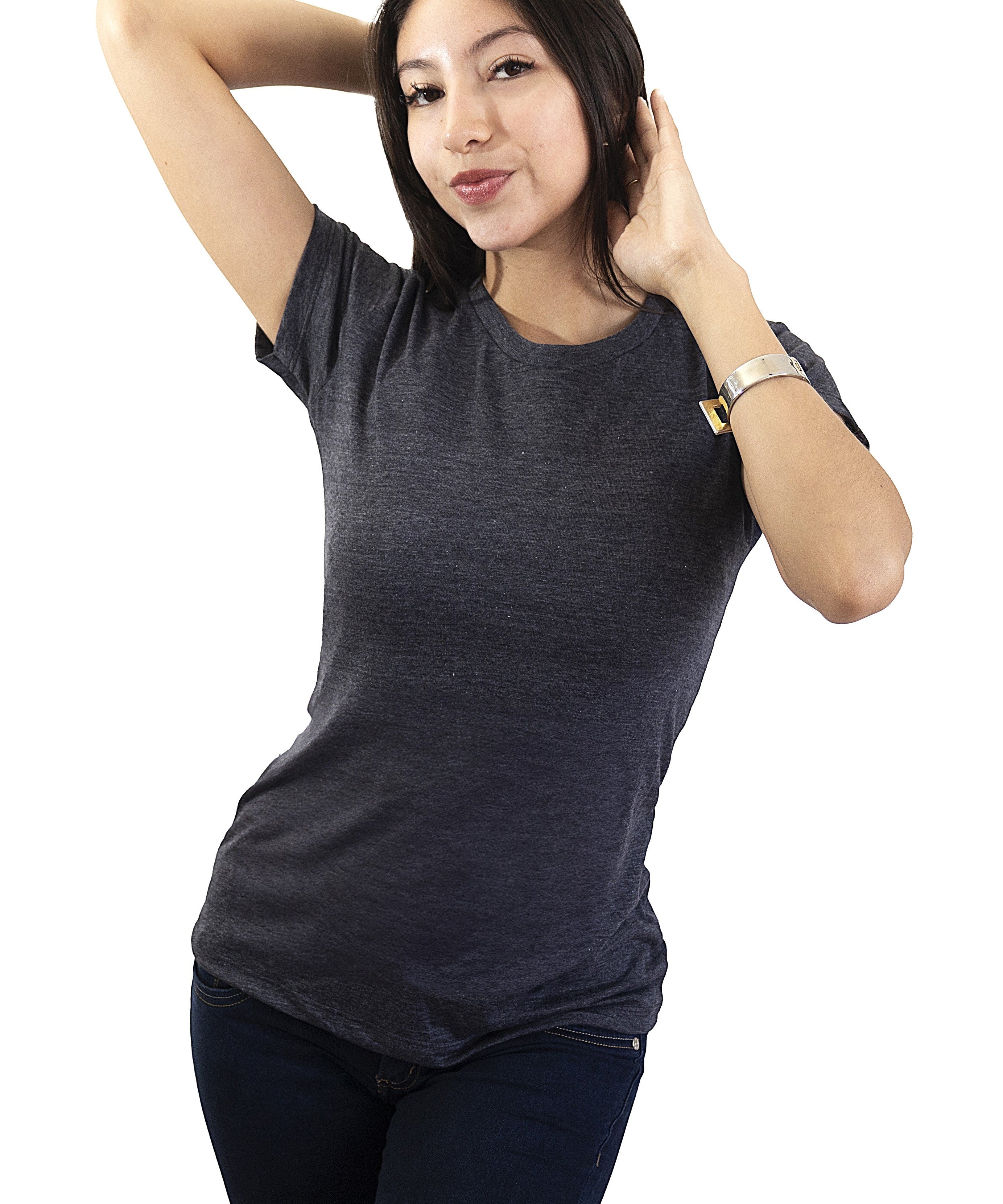 Blusa Cuello Redondo Dama PLATINUM - Playeras King Blusa Cuello Redondo