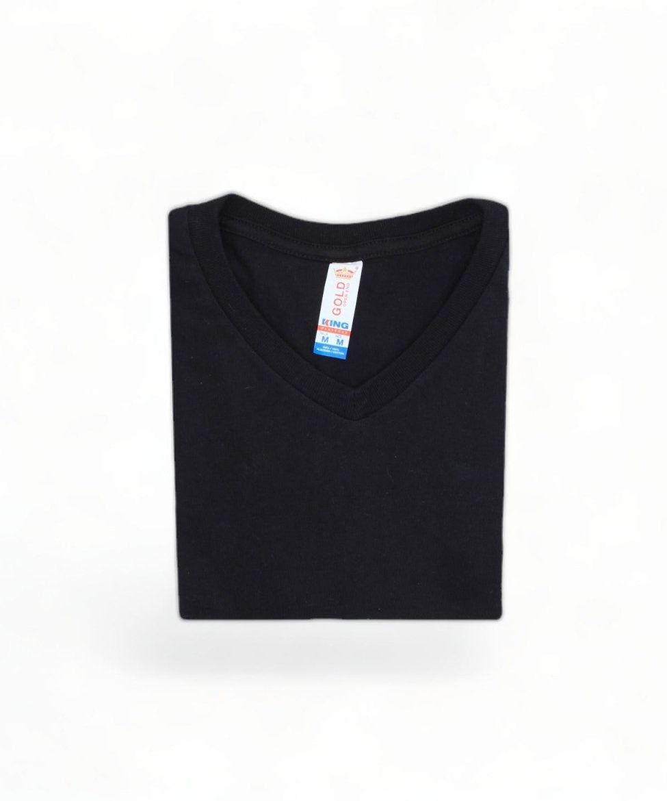 Playera Cuello V Caballero GOLD - Playeras King Playera Cuello V