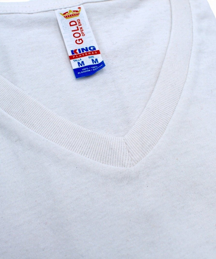 Playera Cuello V Caballero GOLD - Playeras King Playera Cuello V