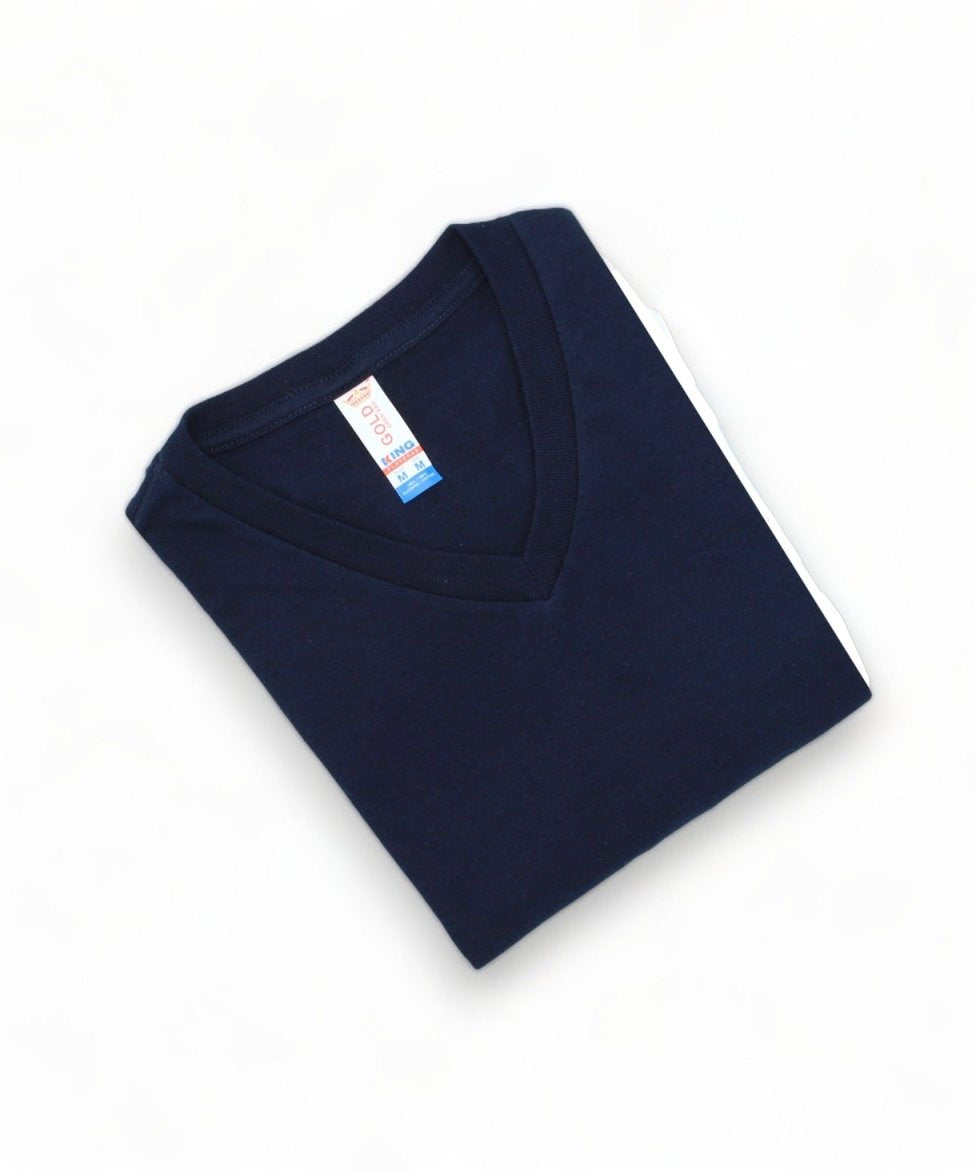 Playera Cuello V Caballero GOLD - Playeras King Playera Cuello V